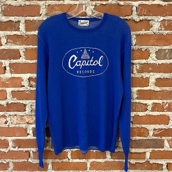 Vintage Capitol Records Sweater L - Picture 1 of 5